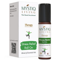 Mystiq Living Stress Relief Roll On for Instant Relief from Stress, Anxiety, Calms the mind, Aromatherapy | Blend of Essential Oils