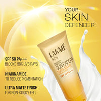 Lakme Sun Expert SPF 50 PA+++ Ultra Matte Lotion Sunscreen, Lightweight, Non Sticky, Non Greasy, Blocks Upto 97% Harmful Sunrays, 100 ml