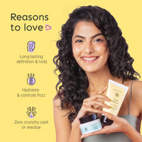 Arata Curl Styling Combo of 2 - Curl Cream (100gm) & Gel (150ml) | for Frizzy, Wavy, Curly, Coily Hair | Intensive Moisture & All-Season Curl Definition | No Sulphate,Paraben,Silicone | CG Approved