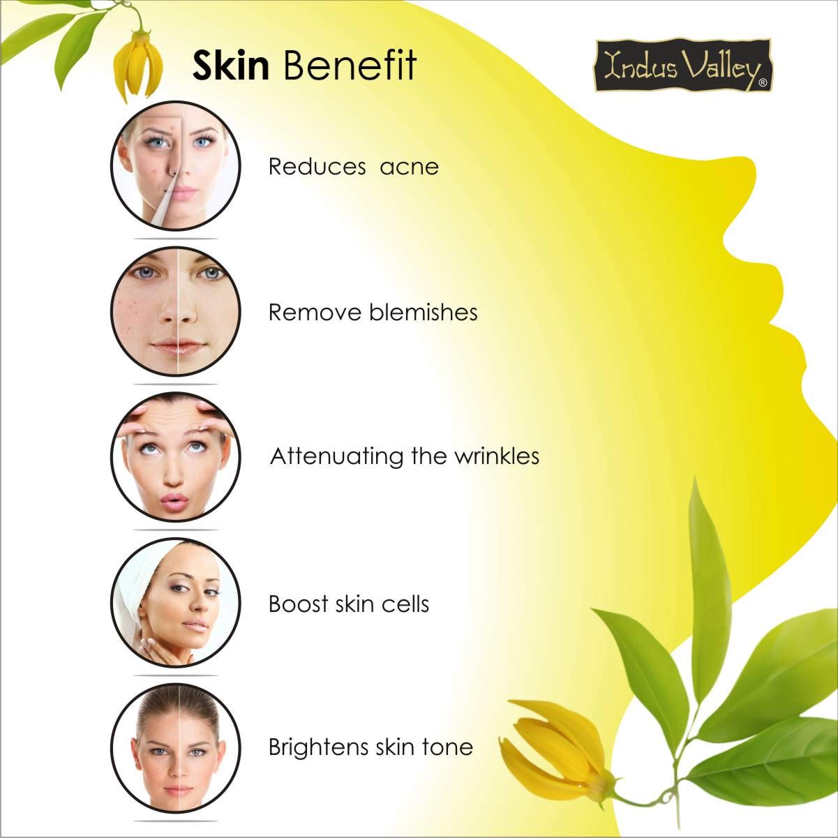 Indus Valley 100% Pure Natural & Organic, Undiluted ylang ylang Essential Oil with Glass Dropper for Skin, Hair Care -15ml