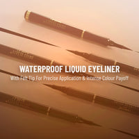 SWISS BEAUTY Waterproof And Long Wearing Bold Felt Tip Pen Glossy Eyeliner | Smudge Proof Eye Makeup | Quick Drying | Black, 1.2Ml