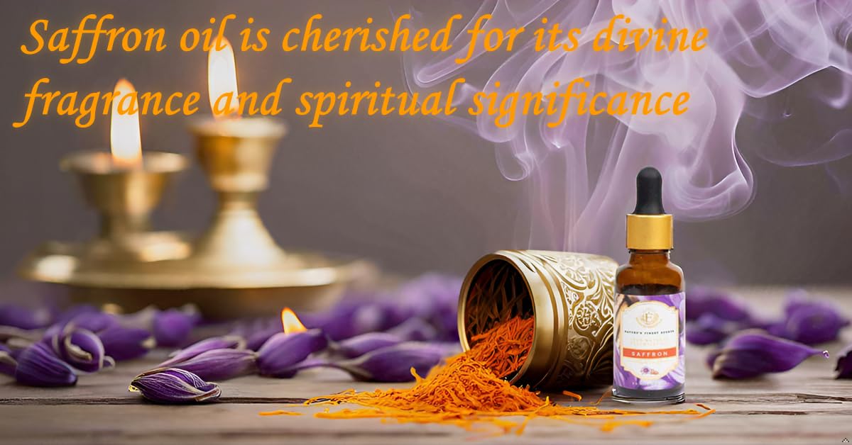 Luxurious Saffron Essential Oil by Enhanced Essentials|Therapeutic Grade|Organic,Natural & Concentrated Kesar Oil for Fragrance, Skin Care, Aromatherapy, Bath, Massage,Humidifiers, Soap and Candle making| 30 ml