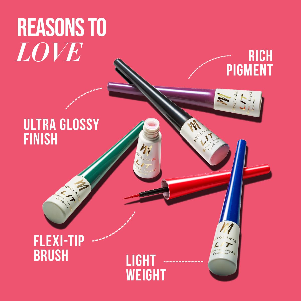 MyGlamm LIT Glossy Liquid Eyeliner-Blue Birthday-3.5ml