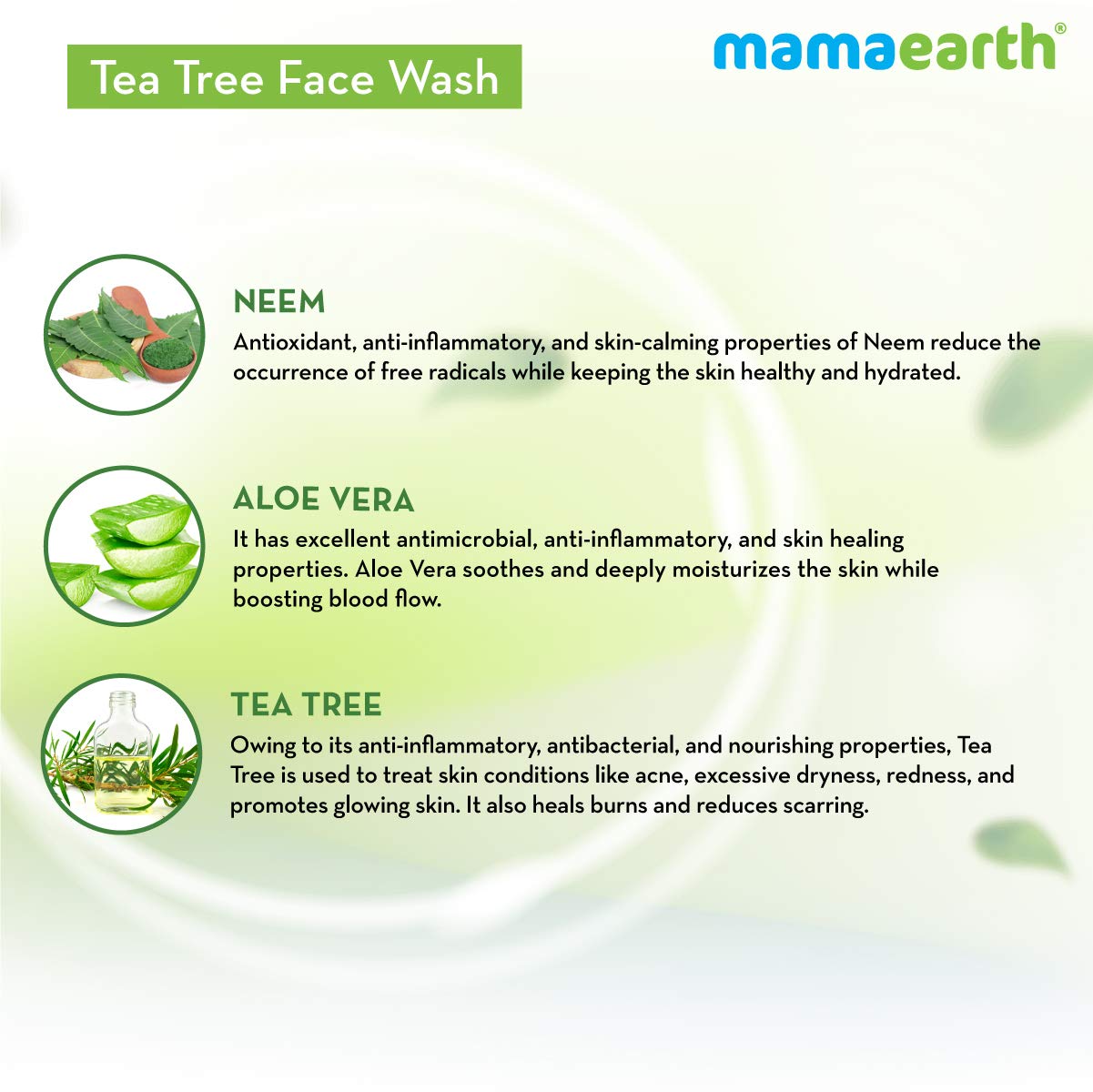 Mamaearth Tea Tree Oil Control Face Wash | Controls Acne & Pimples | Removes Excess Oil | For Oily and Sensitive Skin | For Men & Women | 250 ml
