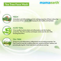 Mamaearth Tea Tree Oil Control Face Wash | Controls Acne & Pimples | Removes Excess Oil | For Oily and Sensitive Skin | For Men & Women | 250 ml