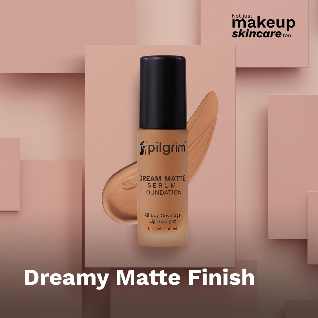 Pilgrim Dream Matte Serum Lightweight Foundation With Australian Kakadu Plum Vitamin C Warm Mocha-335