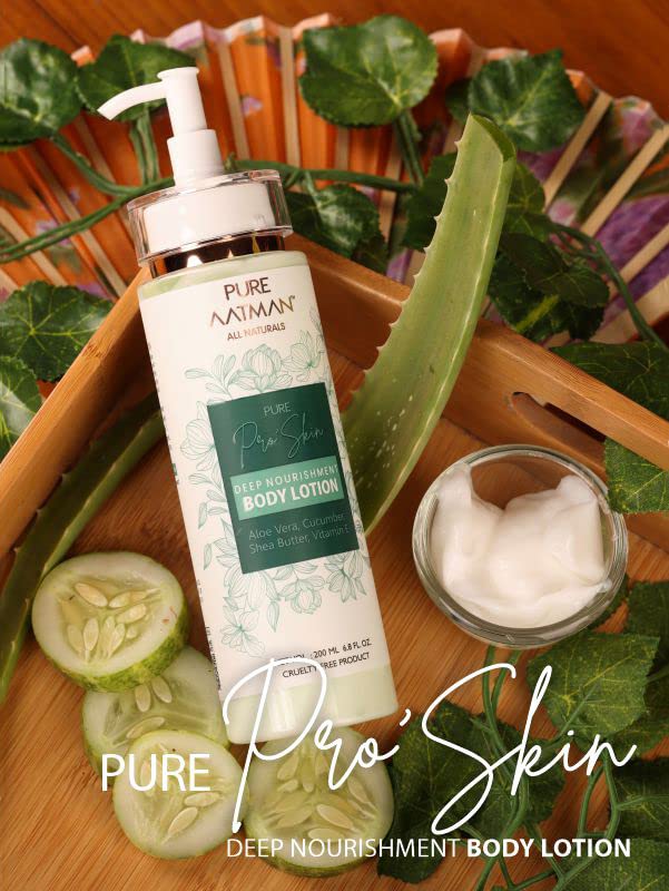 PURE AATMAN Deep body moisturising and nourishing combo kit |shower gel (200ml) |sulphate free | paraben free, body lotion (200ml))
