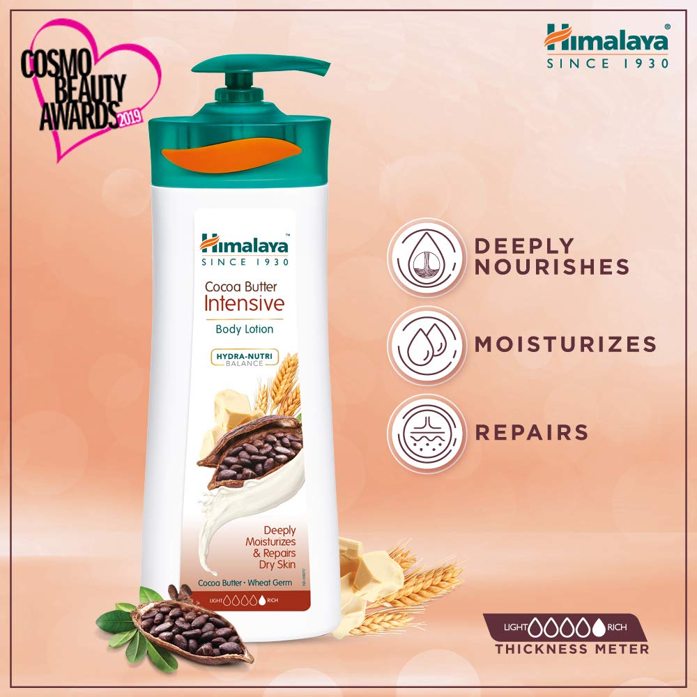 Himalaya Rich Cocoa Butter Body Cream, 200ml & Herbals Cocoa Butter Intensive Body Lotion, 400ml