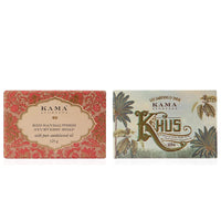 Kama Ayurveda Red Sandalwood Ayurvedic Soap with Pure Sandalwood Oil, 125g & Kama Ayurveda Organic Khus Soap, 4.1 oz