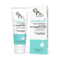 Fixderma Dewrav Gentle & Hydrating Face Wash with 6% Oats Extract, Hyaluronic Acid, Vitamin B5, Bisabolol | Soothes Irritated Skin | Provides Hydration | Face Cleanser For Sensitive, Dry to Normal Skin, 100Ml
