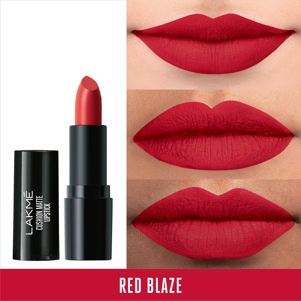 Lakmé Cushion Matte Red Blaze - Red Blaze, 4.5 Gm