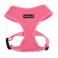 Puppia Soft Dog Harness No Choke Over-The-Head Triple Layered Breathable Mesh Adjustable Chest Belt and Quick-Release Buckle, Pink, X-Large