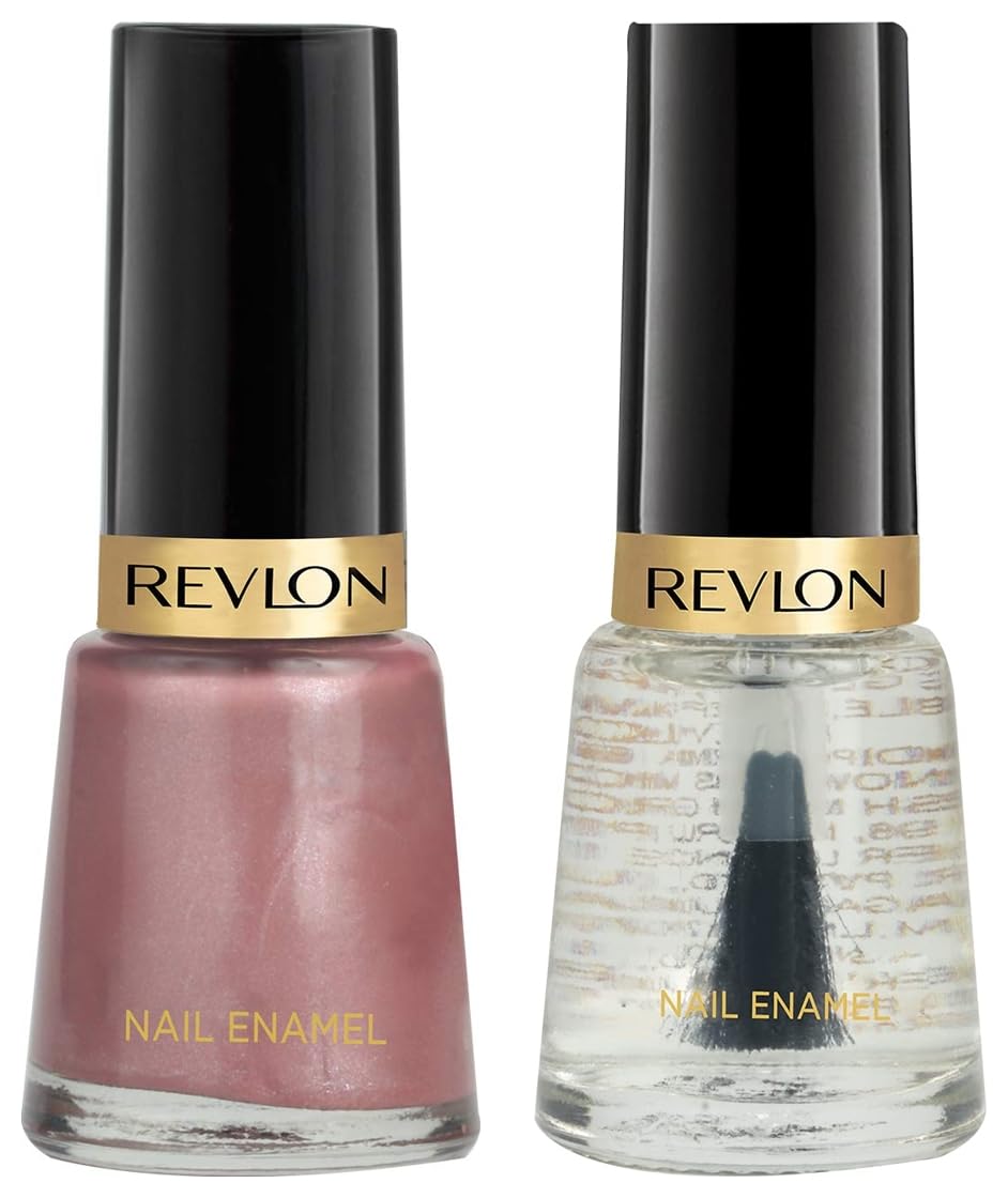 REVLON Nail Enamel,Matte Finish, Natural, 8Ml & Nail Enamel, Iced Mauve, 8Ml