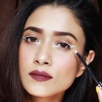 FLiCKA Breathtaking Eyes Twist Kajal Waterproof, Smudge Proof, Longlasting, Dermatologically approved, Intense Colour, White, 0.25g