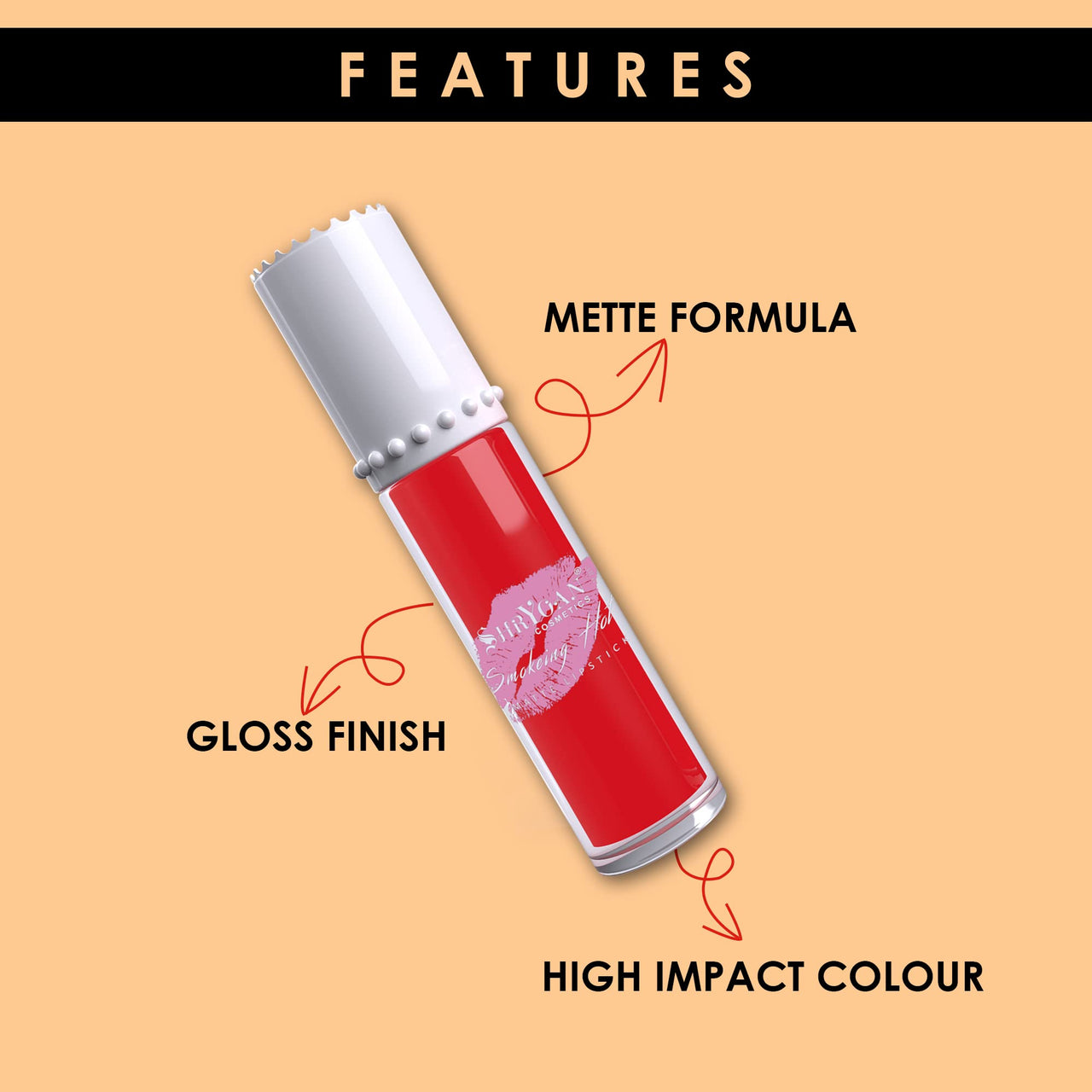 Shryoan Lippi Gift Matte Lip Gloss | Matte Finish & Waterproof and Smudge Proof & Hydrating, Light Weight, Long Lasting, High Shine & Soft Natural Liquid Lip Gloss (6ml X 6 Pcs) (C)