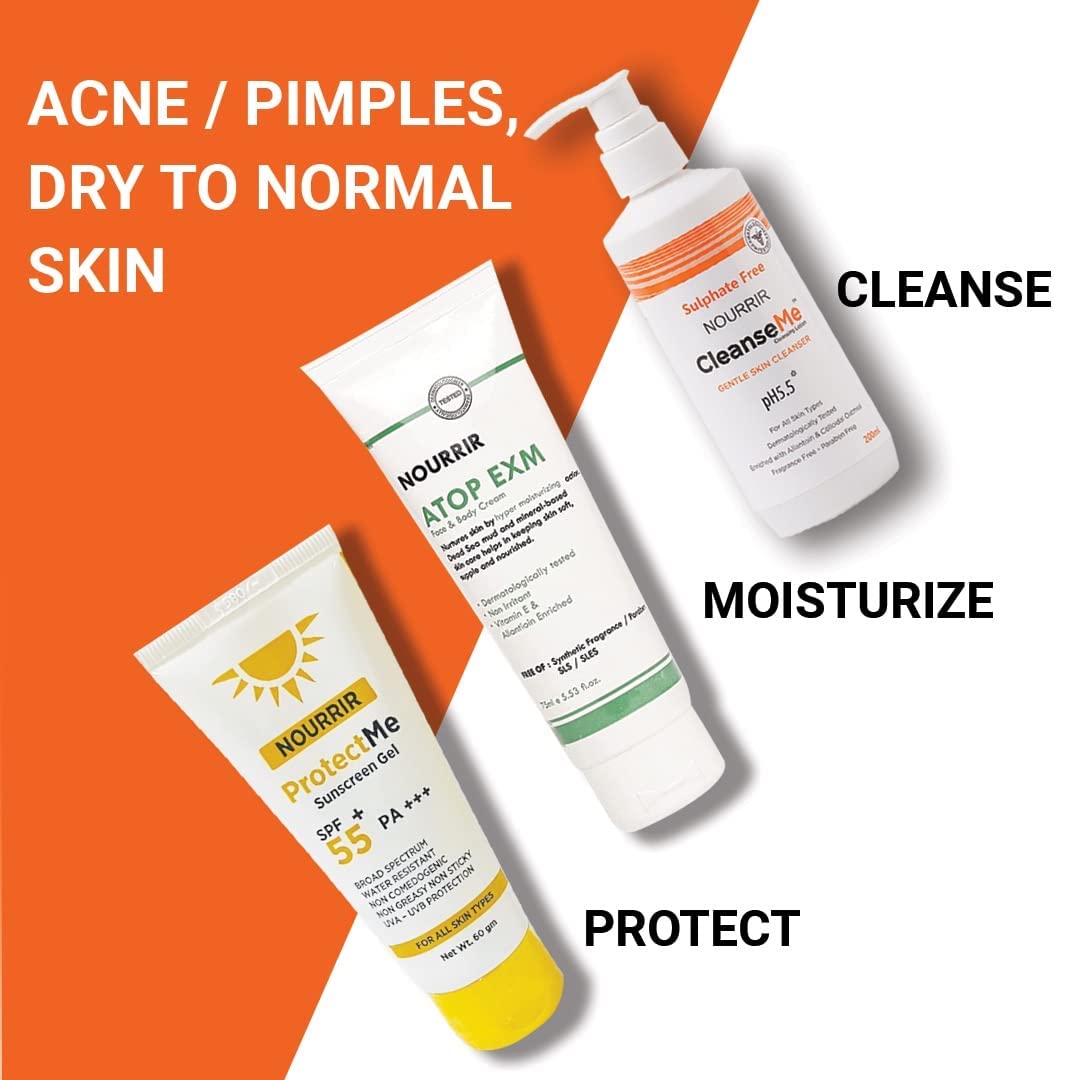 NOURRIR CleanseMe Gentle Skin Cleanser Face wash | 200 ML |All Skin Types | Enriched with Allantoin & Colloidal Oatmeal | Use with or Without Water | Soap Free