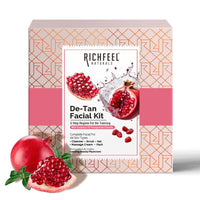 Richfeel Detan Facial Kit | Pomegranate Infused De-tanning Skincare for Brighter Complexion and Reduced Pigmentation | 30 g