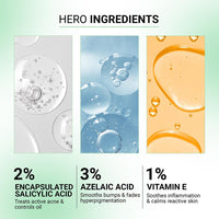 Sereko Clear Corrective Serum with 2% Encapsulated Salicylic Acid BHA & 3% Azelaic Acid | Active Acne | Reducing Sebum Production | Pigmentation & Dark Spots for Oily | Acne-Prone Skin 30ml - Pack 1