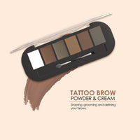 Shryoan Eyebrow Powder with angled eyebrow brush and Spoolie | Long Lasting & Water Proof | (Multi color)