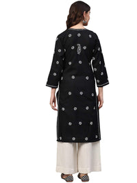 Ada Hand Embroidered Lucknowi Chikankari Ethnic Wear Cotton Kurta Kurti Tunic for Women