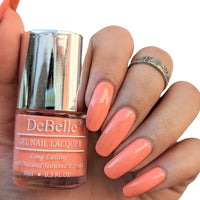 Debelle Gel Nail Polish Peach Pannacotta (Creamy Peach Nail Paint)|Non Uv - Glossy Finish |Chip Resistant | Seaweed Enriched Formula| Long Lasting|Cruelty And Toxic Free| 8Ml