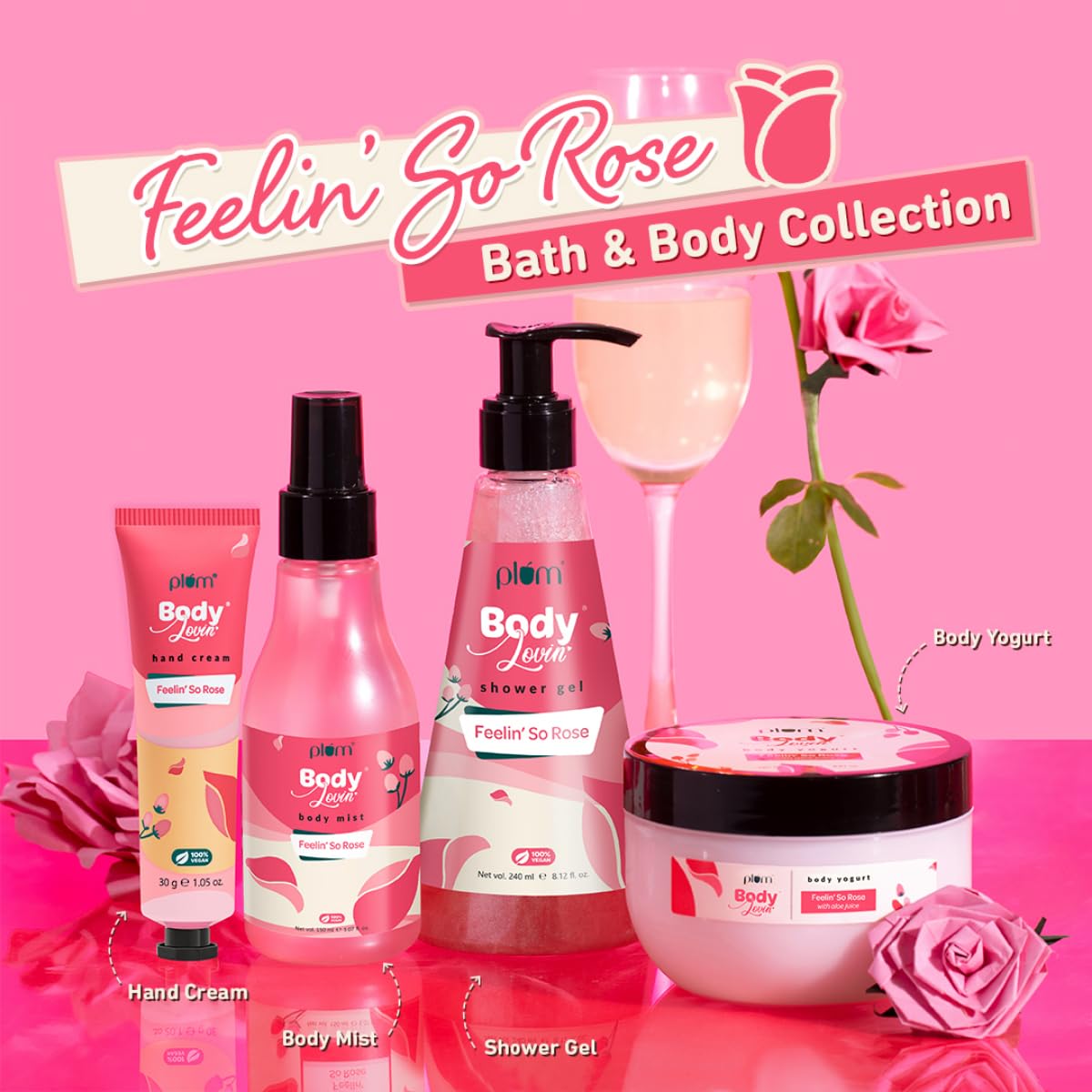 Plum BodyLovin' Feelin' So Rose Hand Cream | Ultra Moisturizing With Shea Butter | Non-Greasy & Lightweight | Fresh Rose Fragrance With A Musky Twist | Travel Friendly