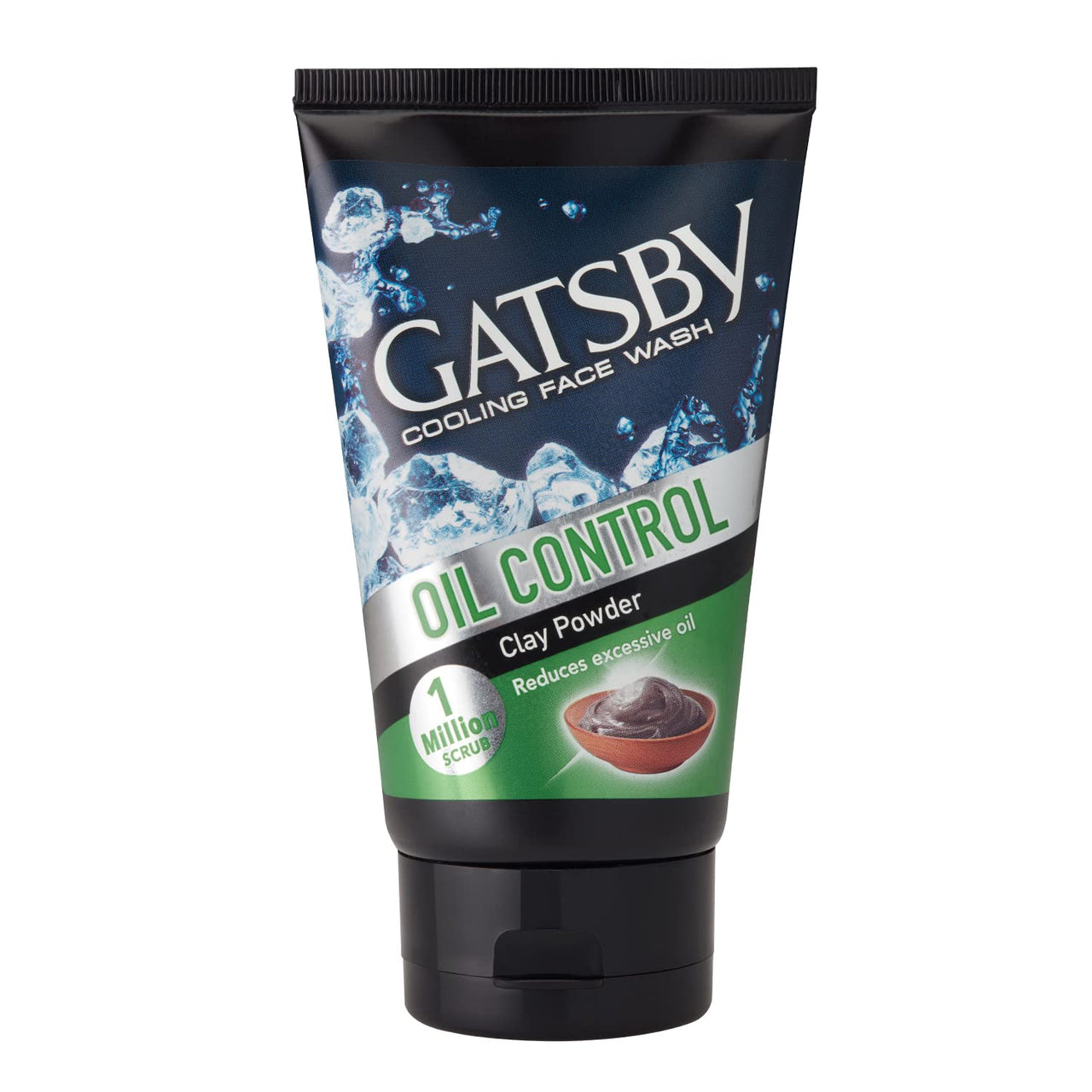 GATSBY Cooling Face Wash - Oil Control, For Deep Cleansing, Contains Clay Powder, Powered With Micro Scrub Beads, 100gm.
