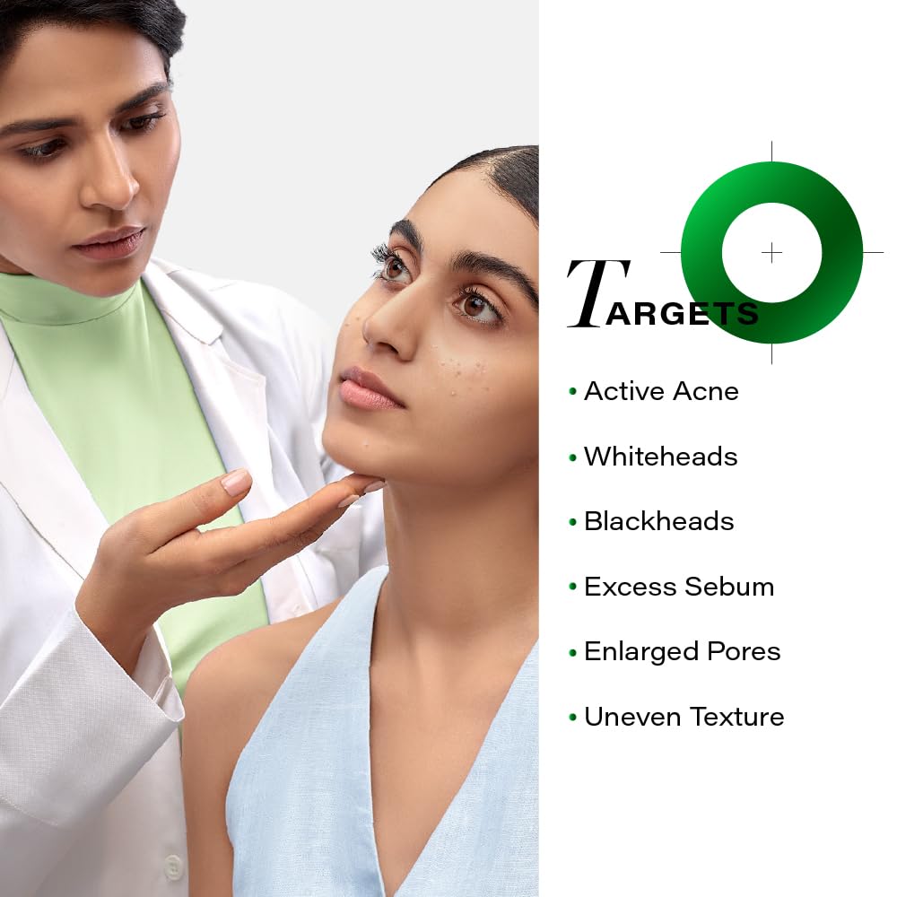 Novology Acne Clearing Serum with Thymol and Terpineol | Face Serum For Acne, Whiteheads, Blackheads | Non-sticky, Non-Irritating, Non-Comedogenic| For Oily, Acne Prone Skin | 28 ML