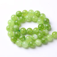 45pcs 8mm Natural Peridot Green Lace Jades Beads Round Loose Spacer Beads for Jewelry Making DIY Bracelets Crystal Energy Healing Power Stone 15 Inch Green Peridot Jade