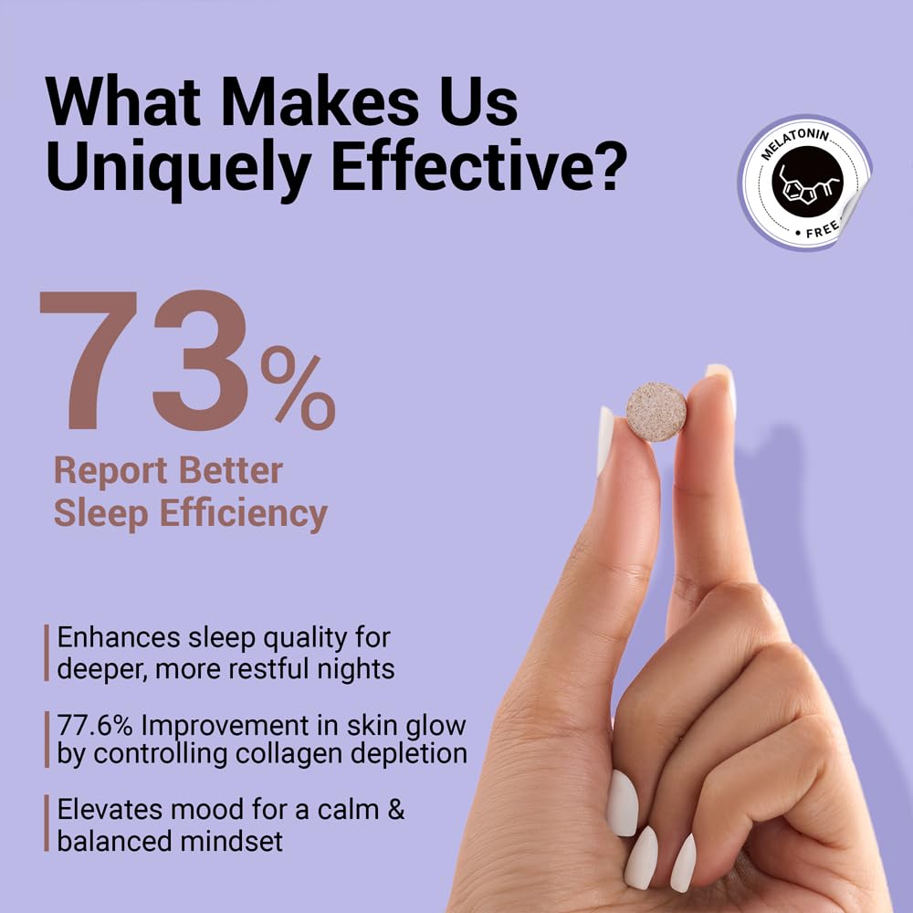 Sereko Calming Candy Tabs Supplements, Improve Quality Sleep, Reduce Stress Levels, Mood Swings & Enhance Overall Skin Health for Women & Men | Non - Addictive 10 Tablets