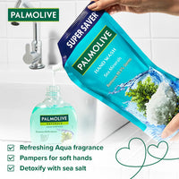 Palmolive Naturals Sea Minerals Liquid Hand Wash Refill 750ml, Remove 99.9% of Germs, Refreshing Fragrance Handwash Refill Pack,