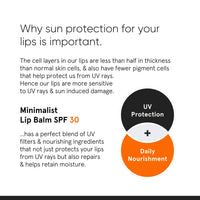 Minimalist Spf 30 Lip Balm With Ceramides & Hyaluronic Acid | Lip Protection & Nourishment | For Women & Men | 8 Gm, Off White