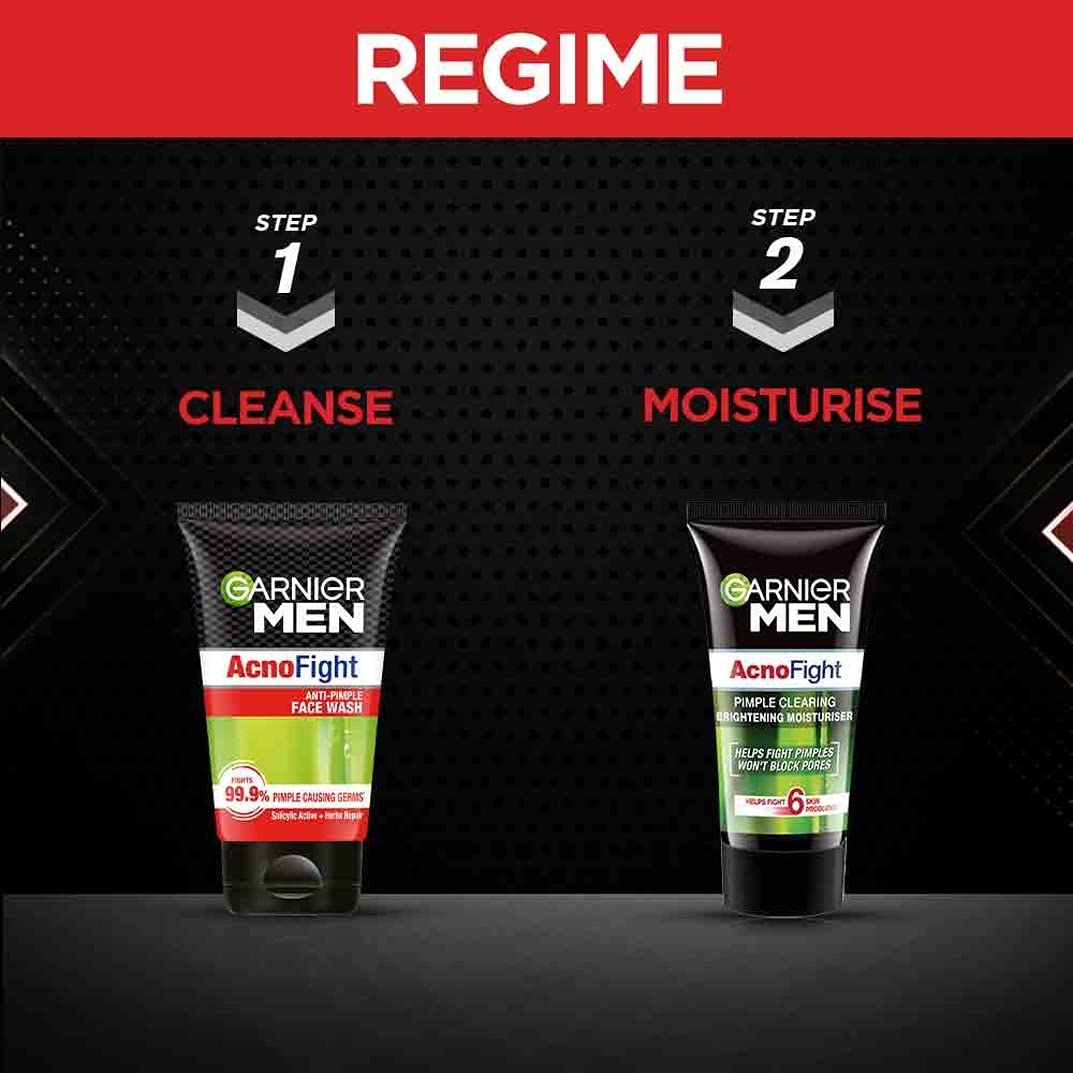 Garnier Men Acno Fight Pimple Clearing Brightening Moisturizer, 45g (Pack of 2)