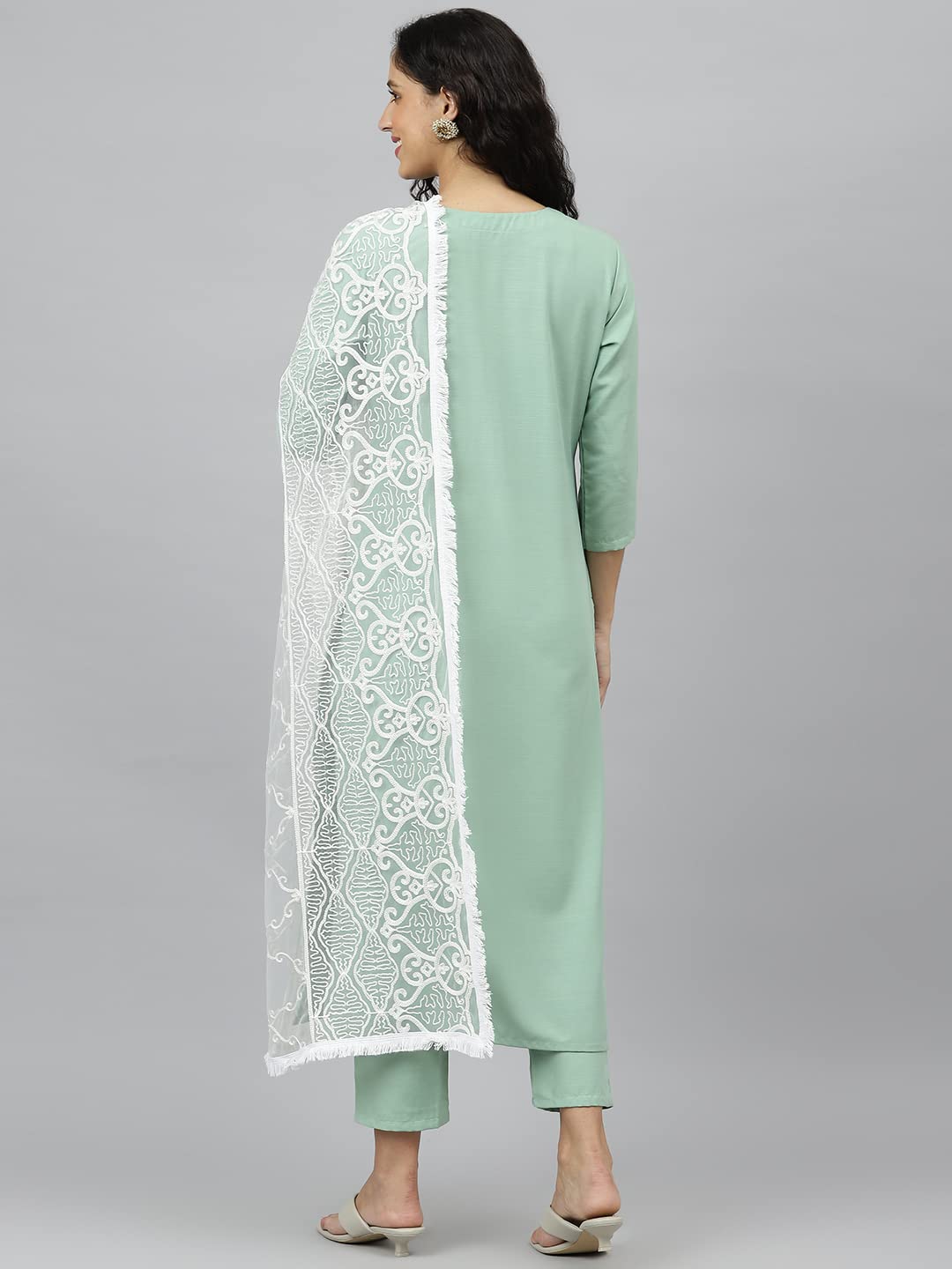 GoSriKi Women Kurta with Pant & Dupatta