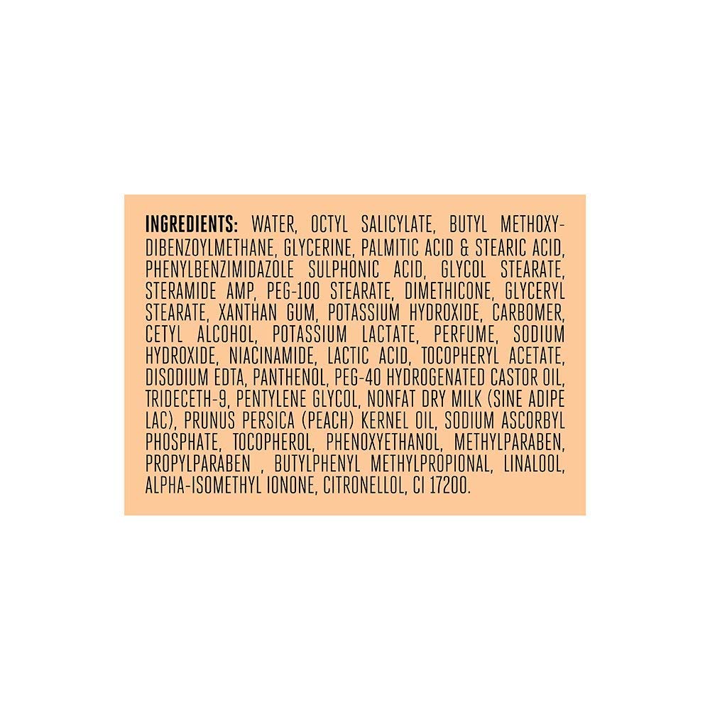 LAKMÉ Peach Milk Face Moisturizer SPF 24 PA++ 120ml, Daily Light Sunscreen Lotion With Vitamin C For Glowing Skin, Sun Protection For Women Of Oily Skin (Pack Of 2)