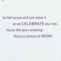 Hallmark 100th Birthday Card (100 Years Amazing)