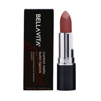 BELLAVITA Comfort Matte Bullet Lipstick| Intense Colour| Creamy Matte Finish| Intense Moisturisation| Smooth Glide| Lipsticks for Women| 4 Hr Stay, Mocha Madness, 4.2 gm