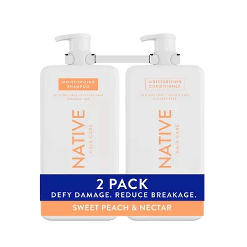 Native Sweet Peach & Nectar Shampoo & Conditioner, 34 Fl. Oz., 2Pk.