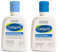 Cetaphil Oily Skin Cleanser, Daily Face Wash for Oily, Acne prone Skin, Gentle Foaming, 125ml & Face Wash by CETAPHIL, Gentle Skin Cleanser for Dry to Normal, Sensitive Skin - 125 ml