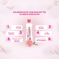 Dabur Gulabari Premium Rose Water – Natural, 400 ml & Dabur Gulabari Rose Glow Face Cleanser, 100 Ml