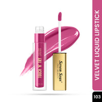Seven Seas Touch N Try Velvet Liquid Lipstick | Matte Finish | One Swipe Application | Non Transfer | Water Proof | Liquid Lipstick for Women | Long Lasting Stay Up to 8 Hours (03, 4ML)
