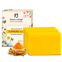 Passion Indulge Natural Handmade Bath Bar Soap - Turmeric (Pack of 3)