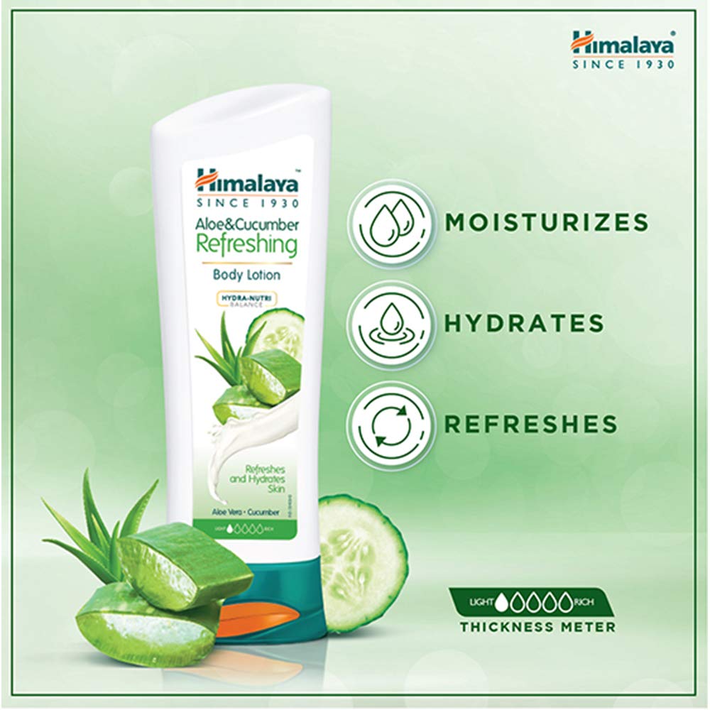 Himalaya Refreshing Body Lotion, Aloe and Cucumber, 200ml