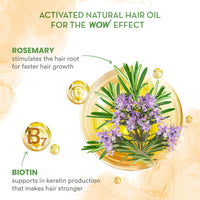 WOW Skin Science Rosemary with Biotin Hair Growth Oil | Stimulates New Hair Growth | Controls Hair Fall & Reduces Hair Breakage | Gives Healthy Hair