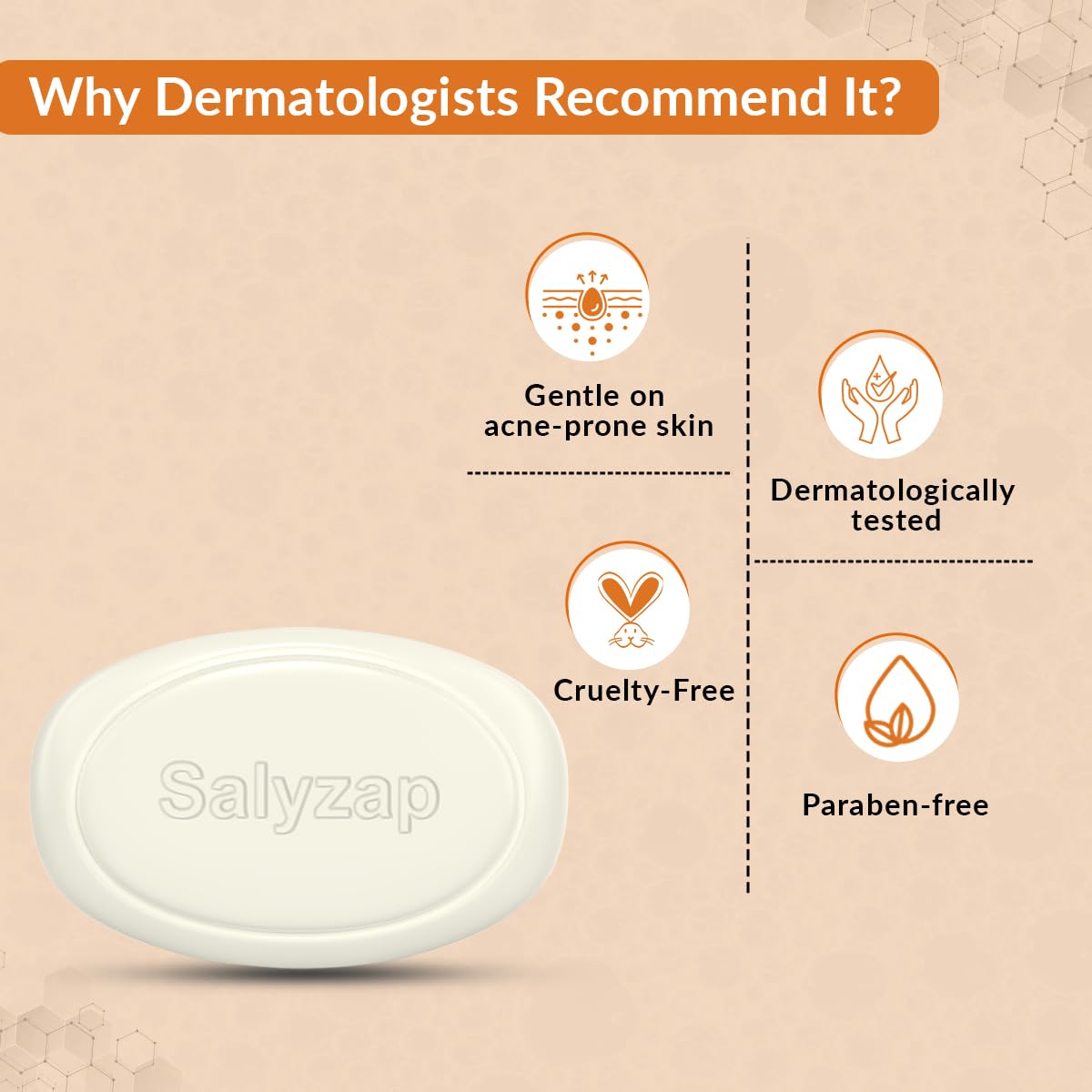 Fixderma Salyzap Soap with Salicylic Acid, Tea Tree Oil & Vitamin E | Acne Soap for Acne-Prone & Oily Skin (75, Salicylic Acid)