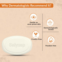 Fixderma Salyzap Soap with Salicylic Acid, Tea Tree Oil & Vitamin E | Acne Soap for Acne-Prone & Oily Skin (75, Salicylic Acid)