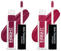 INSIGHT Non Transfer Matte Lip Color, 4Ml (14 Sugar Plum) & Lip Color, 4Ml (19 Dive)