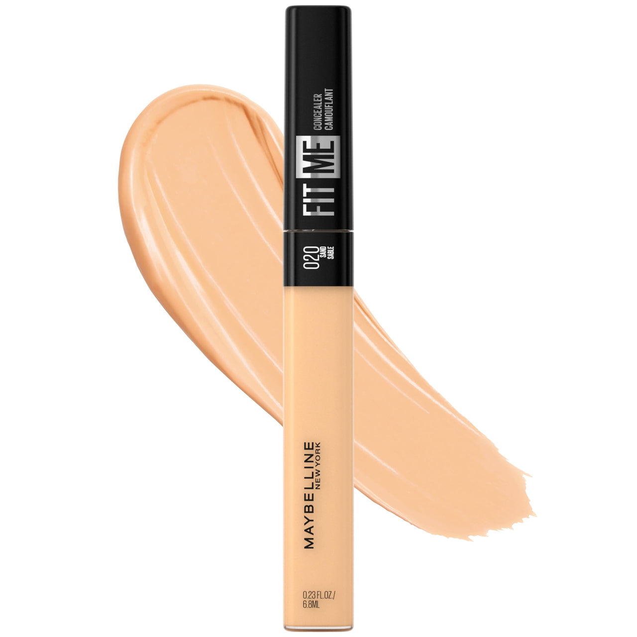 Maybelline New York Fit Me Concealer, Matte 10 Light Coverage, 6.8Ml And New York Fit Me Concealer Cream For Acne Prone,20?? Sand, 6.8Ml, 2 Count