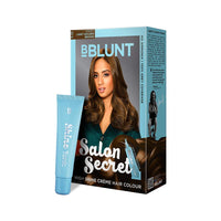 BBLUNT Salon Secret Shine Creme Hair Colour, Honey Light Golden Brown 5.32, 100g with Shine Tonic, 8ml