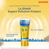 La Shield Pollution Protect SPF 50 Mineral Sunscreen Gel | PA+++ | Lightweight & Oil free | Moisture boost formula | Water resistant| All Skin types |Dermatologist Tested | 50g (Pack of 3)